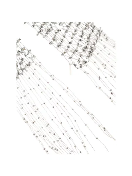 Szal Dries Van Noten z cekinami szara