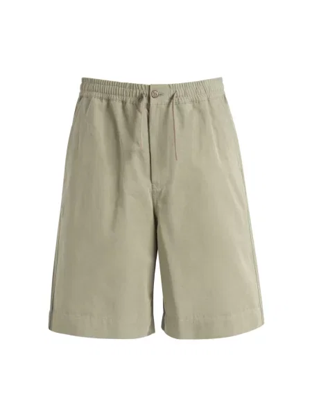 Maison Kitsuné bermudy z bawełną zielone
