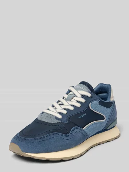 Sneakersy z mieszanki skóry z detalem z logo model City' Hoff granatowe