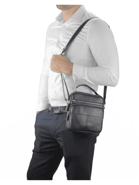 RoyalBag Мессенджер Шкіра чорний