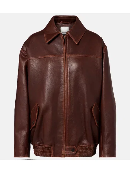 Kurtka skórzana Simkhai brązowa