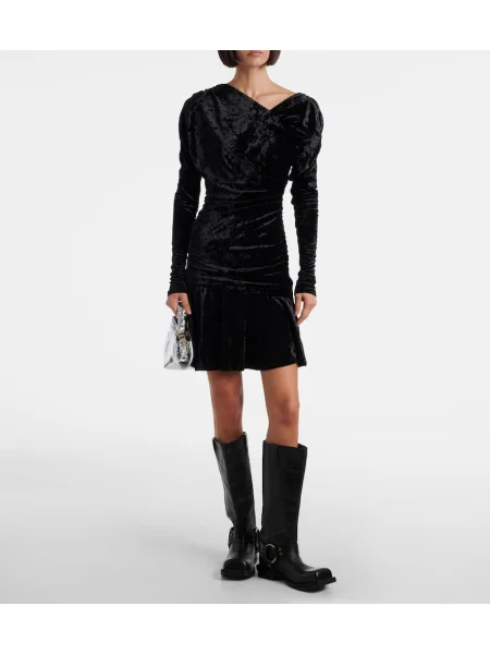 Rochie Ganni de catifea negru