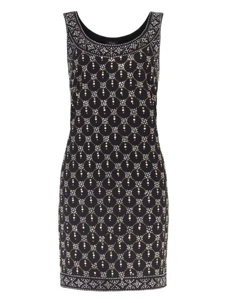 Rochie mini Temperley London cu imprimeu geometric negru