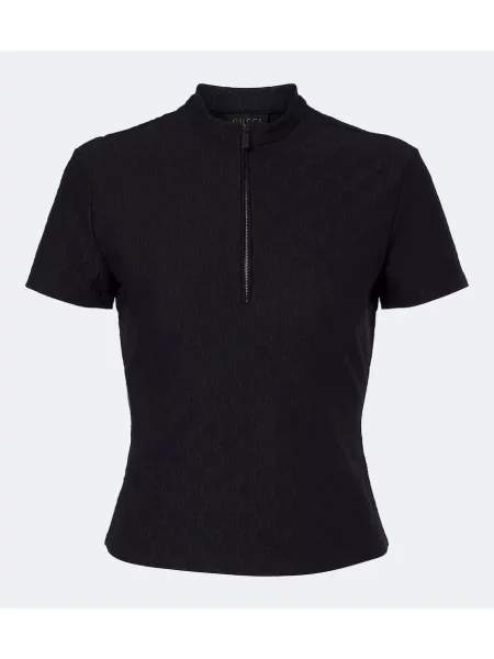 Top Gucci din jerseu negru