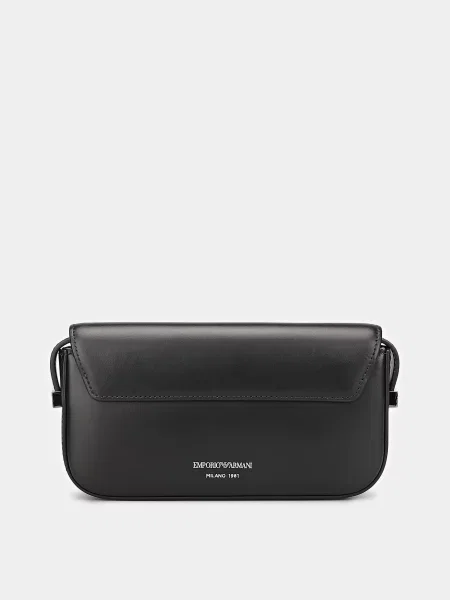 Кожаная сумка Emporio Armani черная