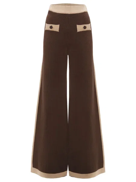 Influencer Pantaloni / maro bej