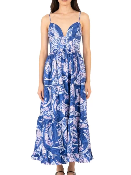 Rochie Poupette St Barth cu imagine albastru