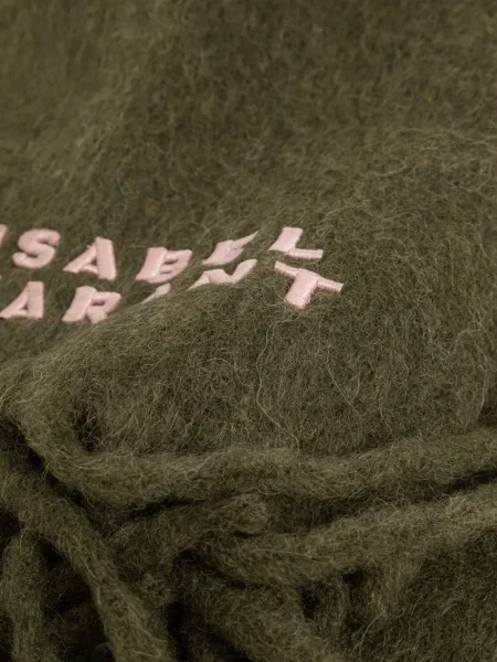 Fular Isabel Marant cu broderie verde