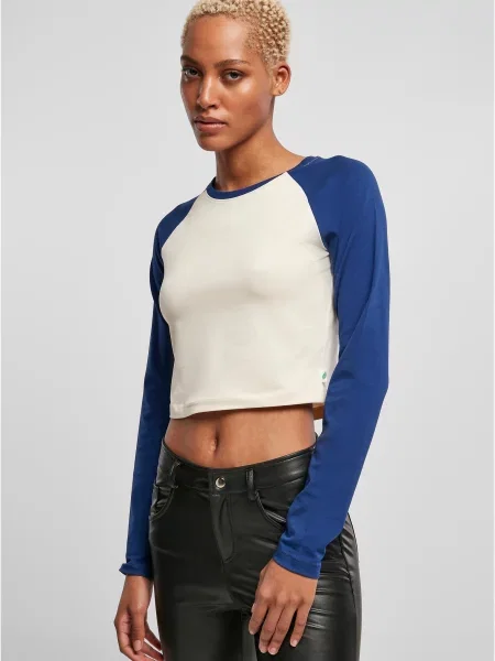 Koszulka Urban Classics z długim rękawem retro biała