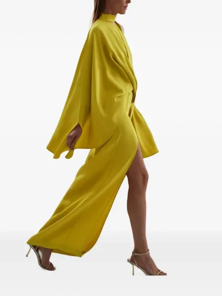 Rochie maxi Taller Marmo cu legături galben