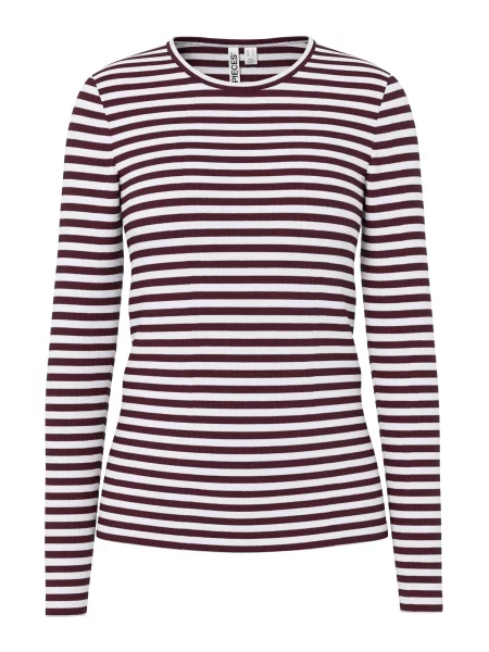 PIECES Tricou PCLaya roșu vin alb