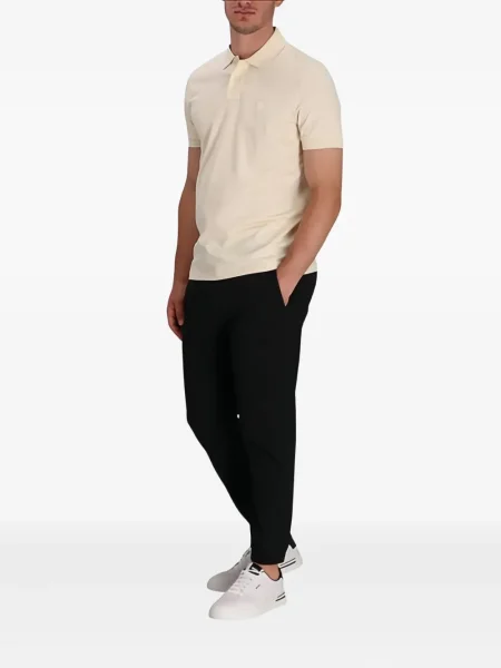 Tricou polo Boss cu autograf galben