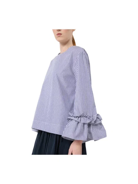 Bluzka Max Mara biznesowa fioletowa