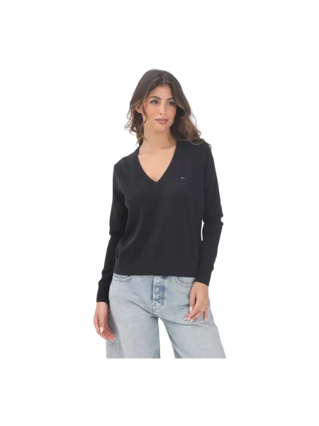 Tommy Jeans sweter lekki czarny