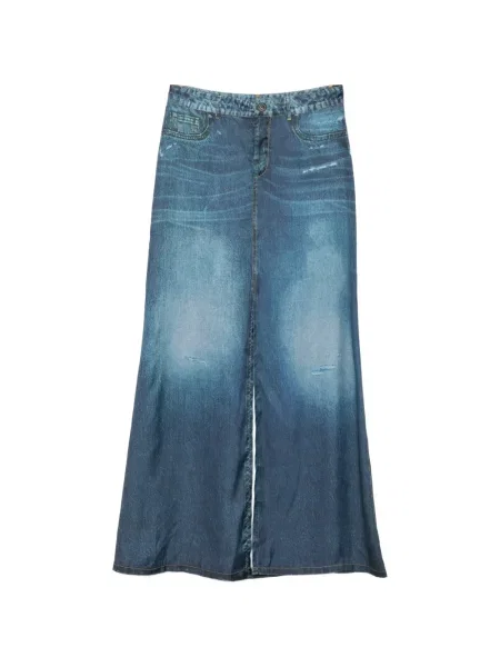 Fustă midi Liu Jo cu imagine până la genunchi albastru