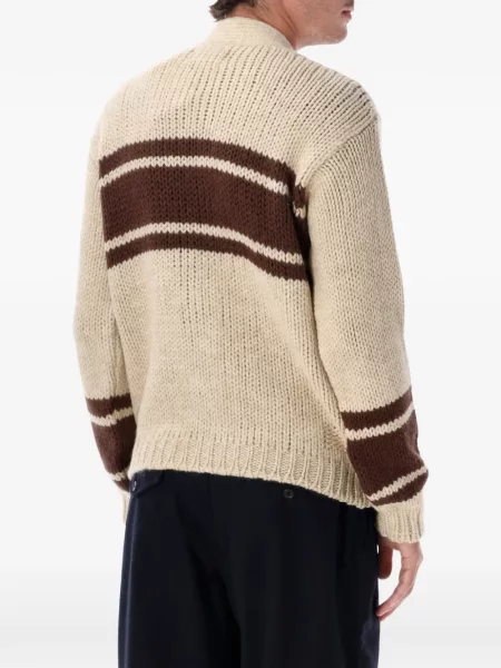 Cardigan Universal Works cu dungi tricotate chunky