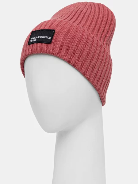 Шапка Karl Lagerfeld Jeans розовая