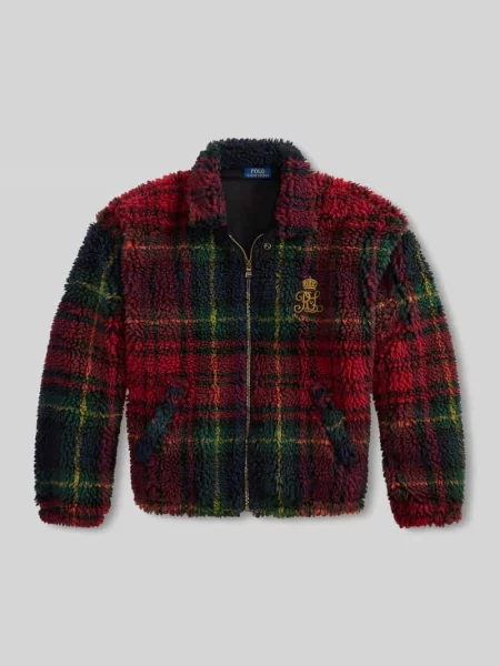 Bluza rozpinana z wyhaftowanym logo Polo Ralph Lauren czerwona
