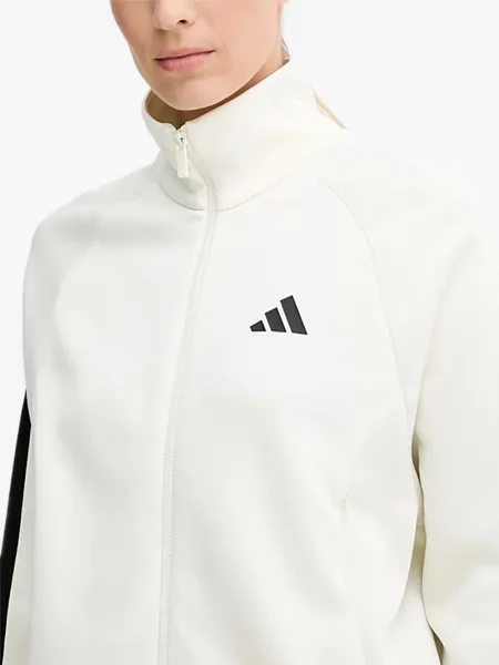 Ριγέ τρέξιμο μπλούζα Adidas από διχτυωτό κόκκινο