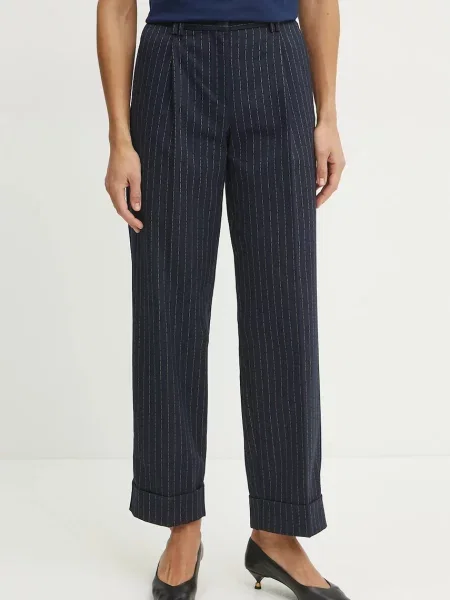 MAX&Co. pantaloni femei bleumarin drept high waist