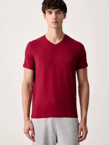 Emporio Armani Underwear tricou loungewear bărbătesc din cu pachet de 2 negru