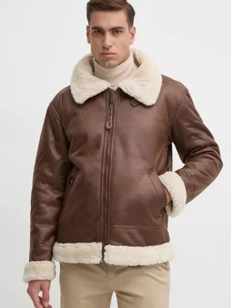 Alpha Industries rövid kabát B3 FL barna