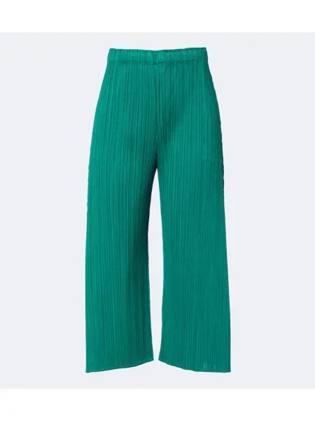 Pantaloni Pleats Please Issey Miyake verde
