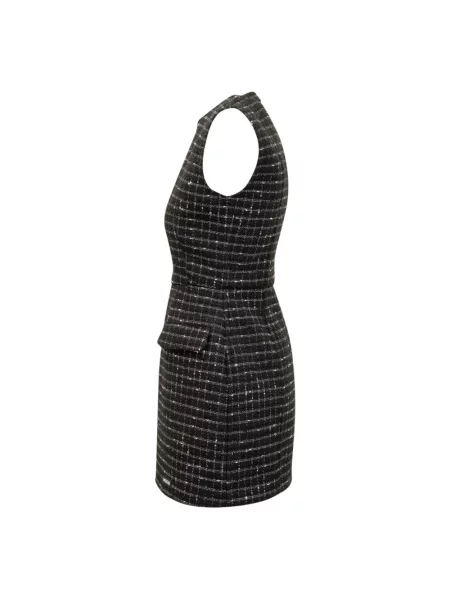 Sukienka mini Msgm tweedowa czarna