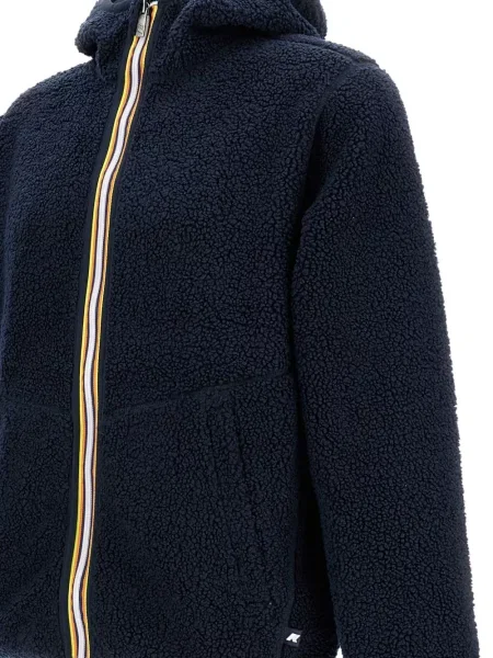 Geacă K-way din fleece cu glugă albastru