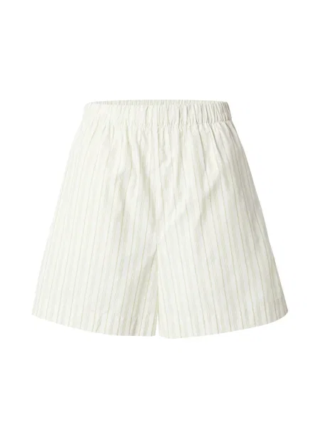 Samsøe Samsøe Nohavice Salova krémová / olivová