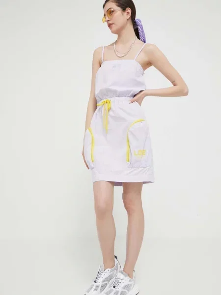 Платье мини Love Moschino фиолетовое