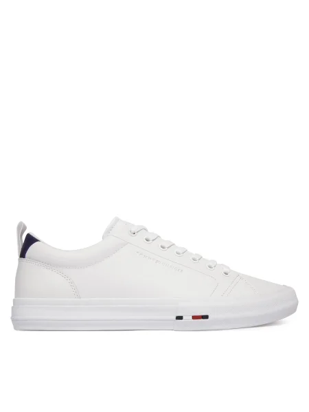 Sneakerși Tommy Hilfiger din piele alb