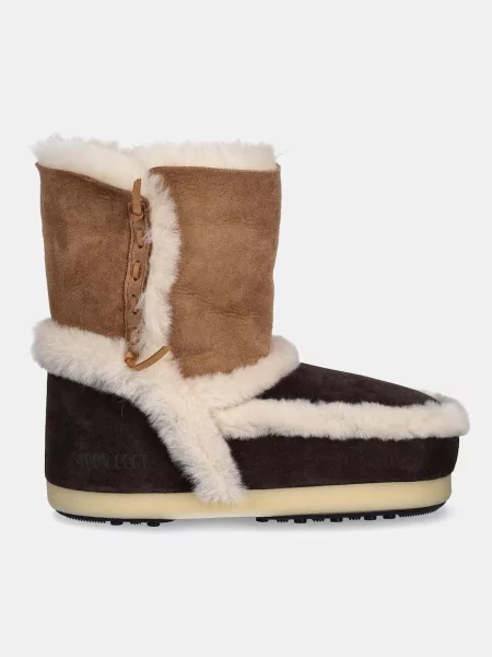 Moon Boot cizme de zăpadă din piele întoarsă MB EVX PATCH maro