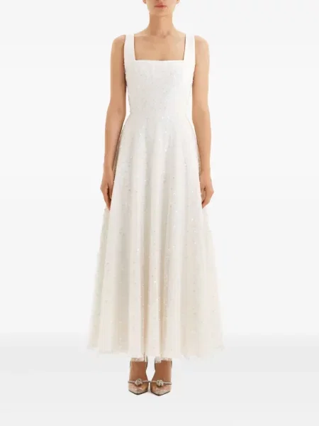 Rochie midi Post Meridiem cu paiete până la genunchi de costum