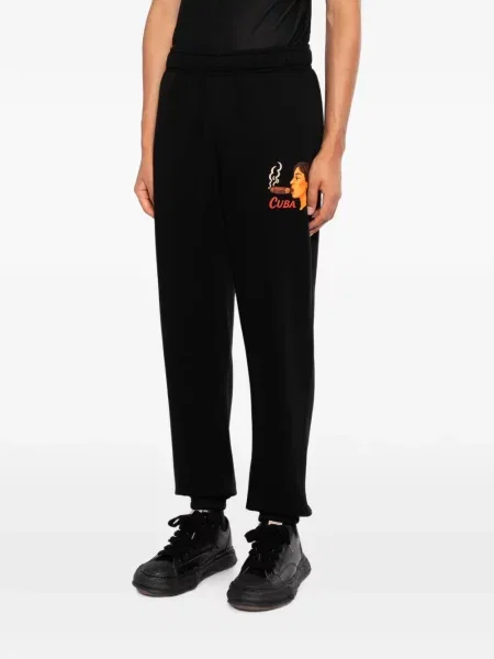Pantaloni Melt cu imagine alergare negru