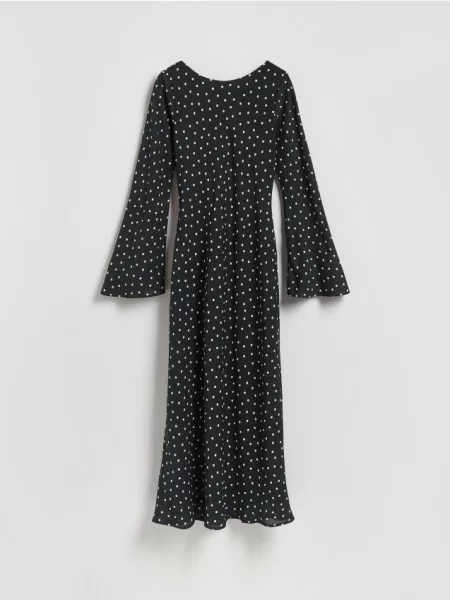 Reserved Rochie maxi cu buline negru