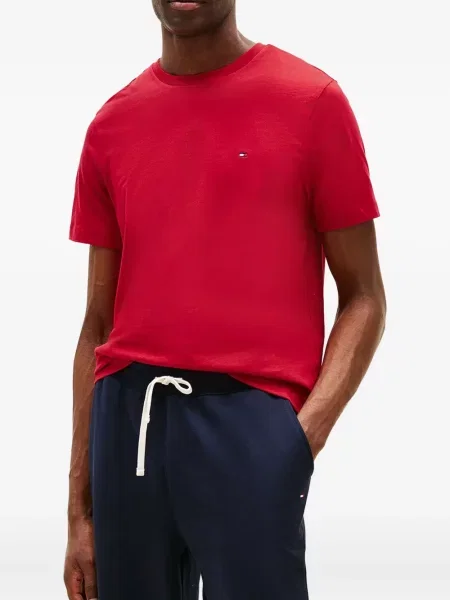 Тениска Tommy Hilfiger бродирана червено
