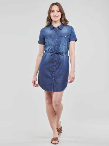 Rochie tip cămașă Jdy albastru