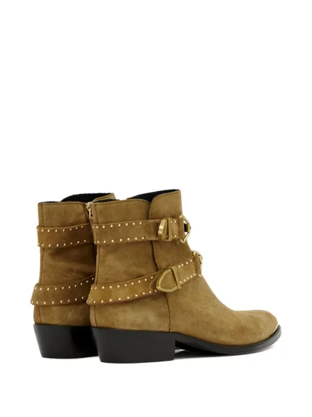 Botine Isabel Marant cu cataramă cu tepi maro