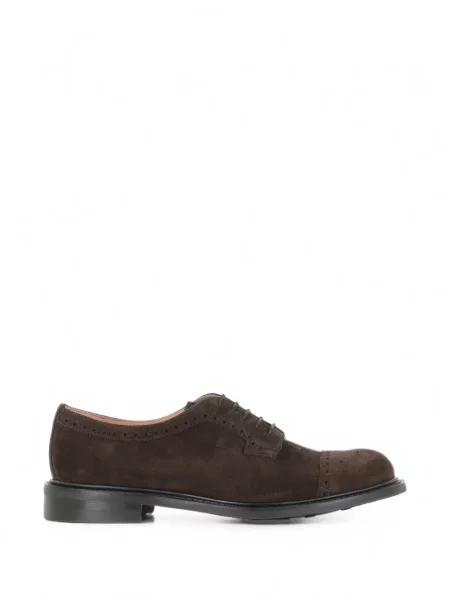 Brogues Cheaney din piele de căprioară maro