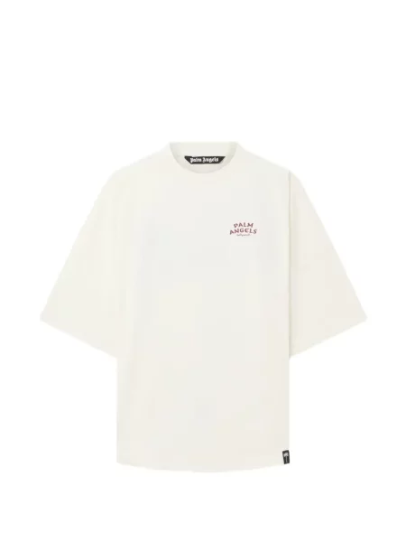 Tricou Palm Angels cu imagine alb