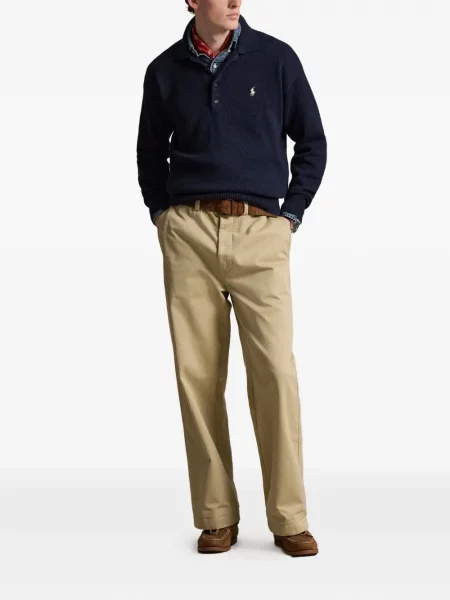 Gulerat șosete Polo Ralph Lauren de lână cu dungi negru