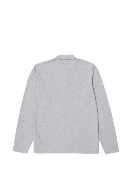 Lung tricou polo Edmmond Studios cu broderie gri