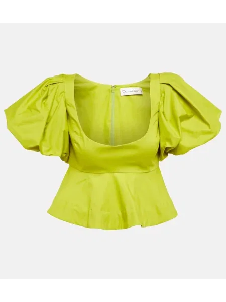 Cu peplum cropp top Oscar De La Renta verde