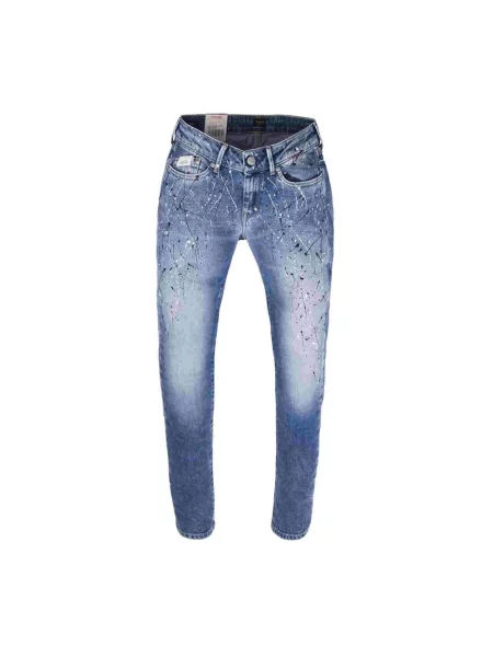 Skinny spodnie Pepe Jeans niebieskie