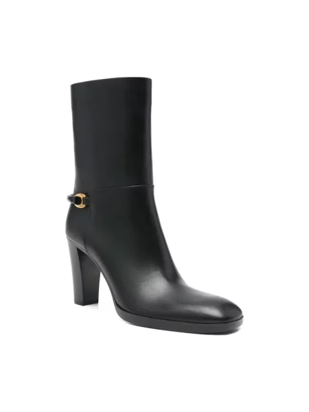Botki Saint Laurent skórzane czarne