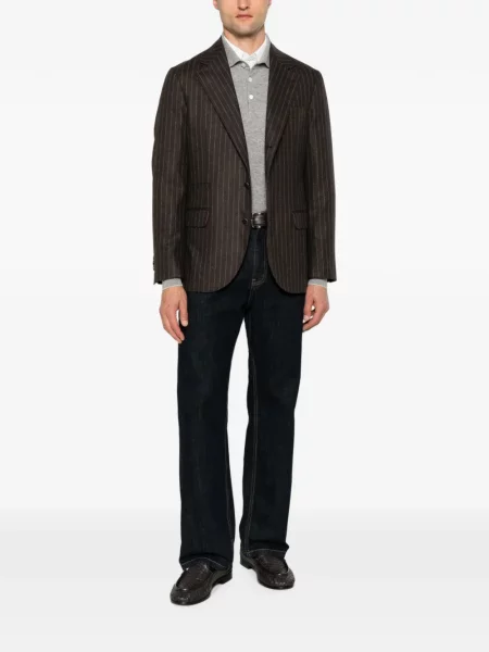 Sacou Brunello Cucinelli cu rever maro