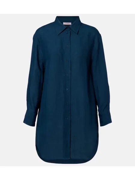Cămașă Eres de in albastru