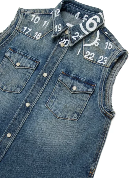Sukienka jeansowa dziecięca Mm6 Maison Margiela niebieska