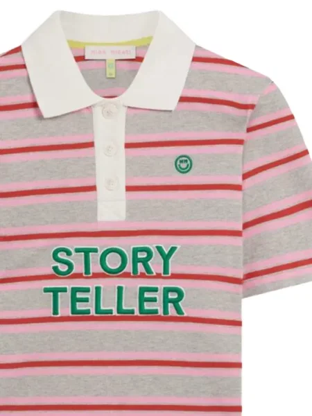 Polo Mira Mikati με κέντημα ροζ